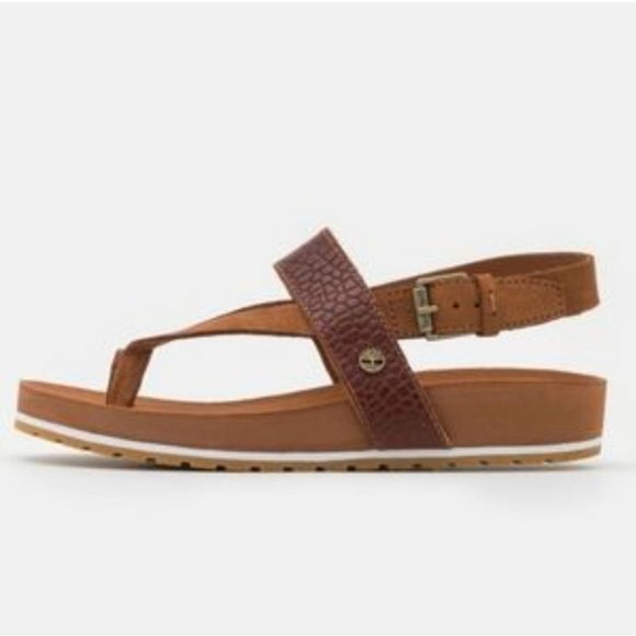 Timberland Shoes - *SOLD* TIMBERLAND | Malibu Waves Thong Sandals brown leather sz 7.5